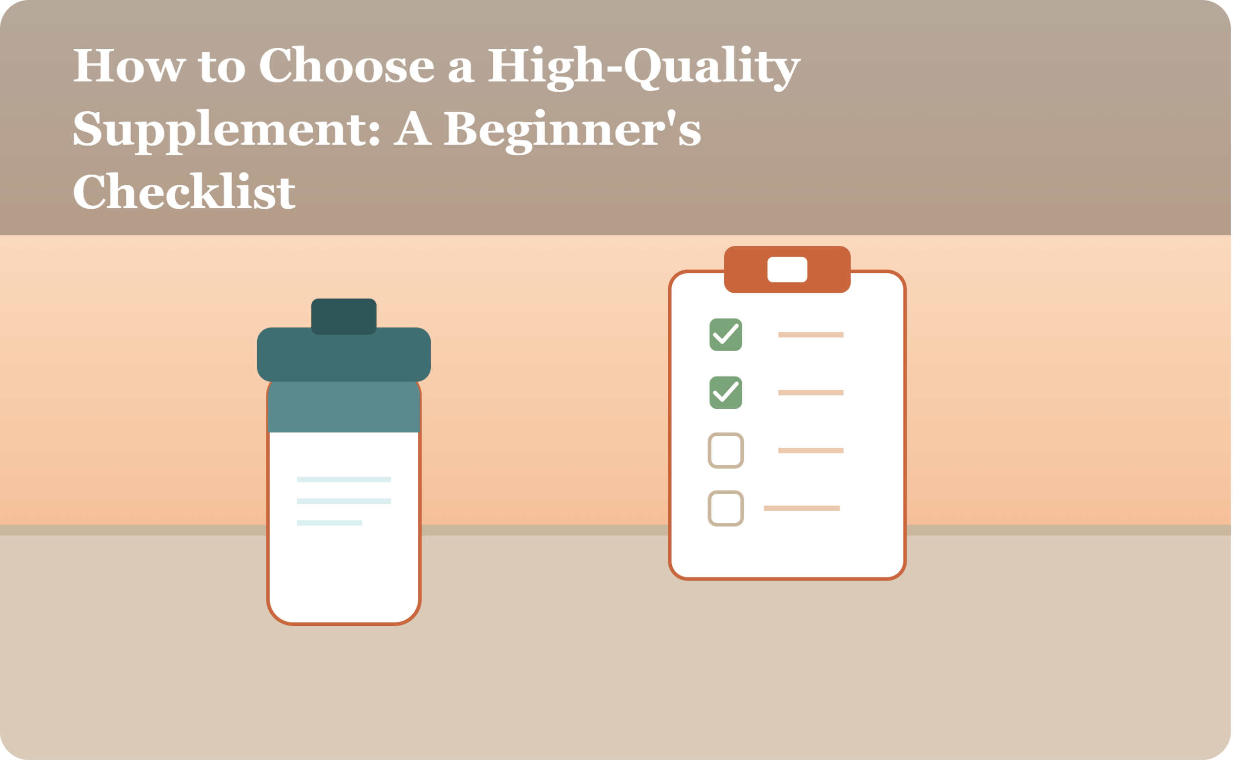 choosing high quality supplement checklist